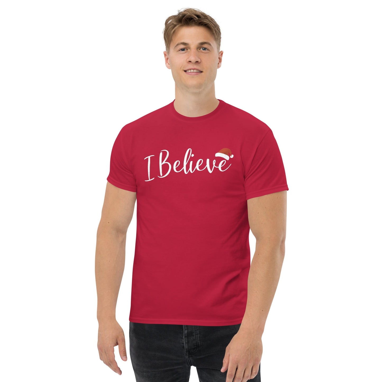 I Believe Holiday TÃ¢â‚¬â€˜Shirt Santa Claus Spirit Graphic Unisex Cotton Tee
