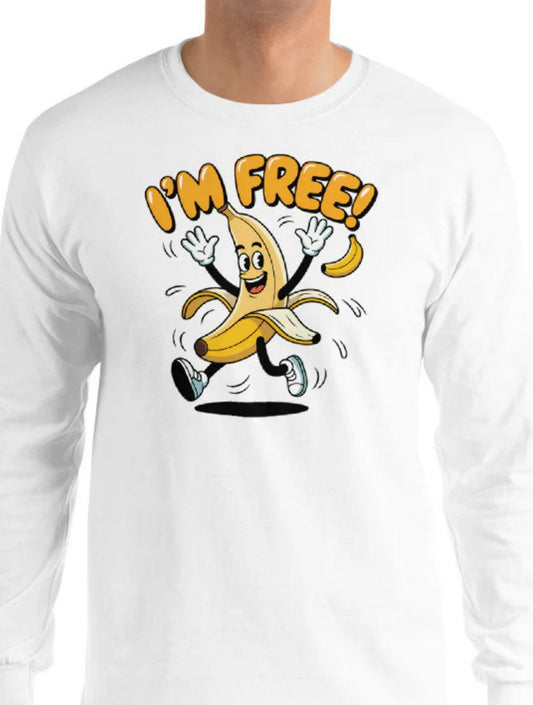 IÃ¢â‚¬â„¢m Free Long Sleeve Graphic Tee Uplifting Message Tee Unisex Fit