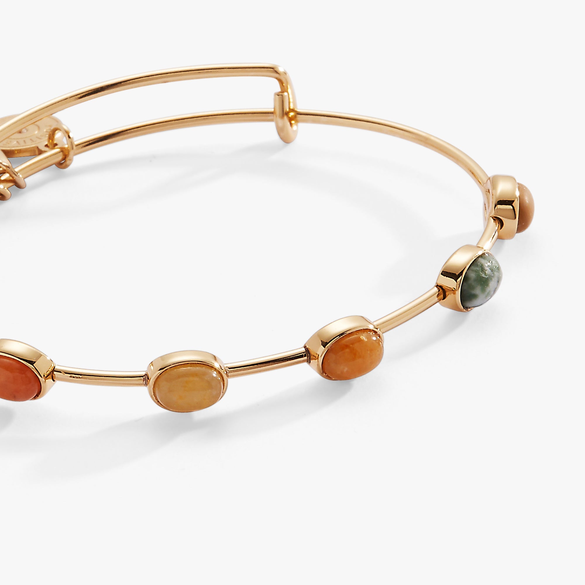 In-Line Semi-Precious Gemstone Bangle