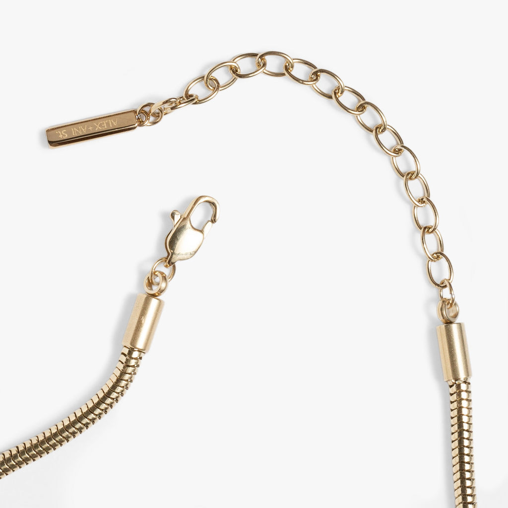 Round Herringbone Charm & Layering Necklace