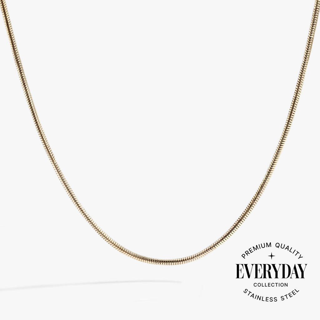 Round Herringbone Charm & Layering Necklace