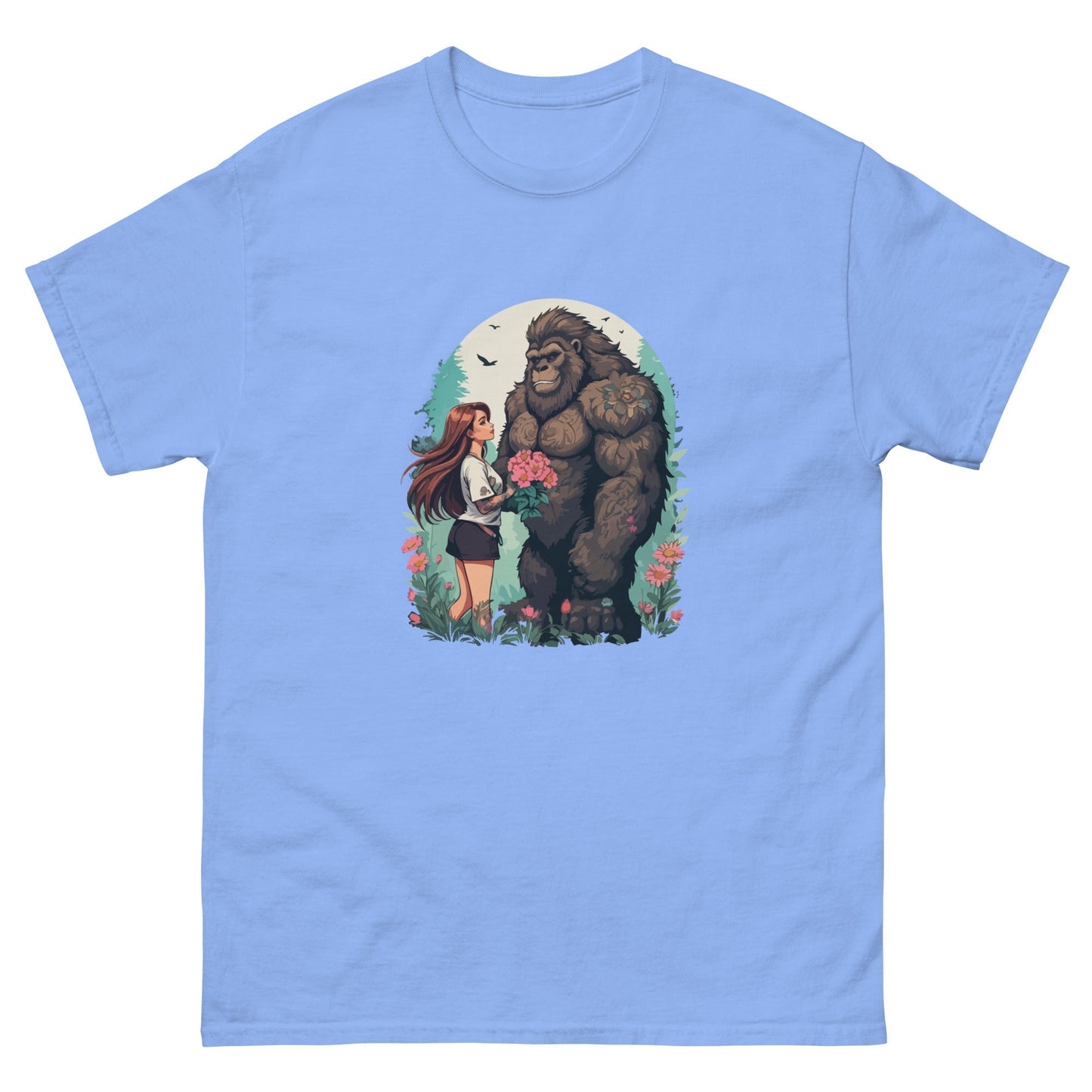 Girl & Gorilla Cotton Tee Ã¢â‚¬â€œ Funny Graphic for Gorilla Fans