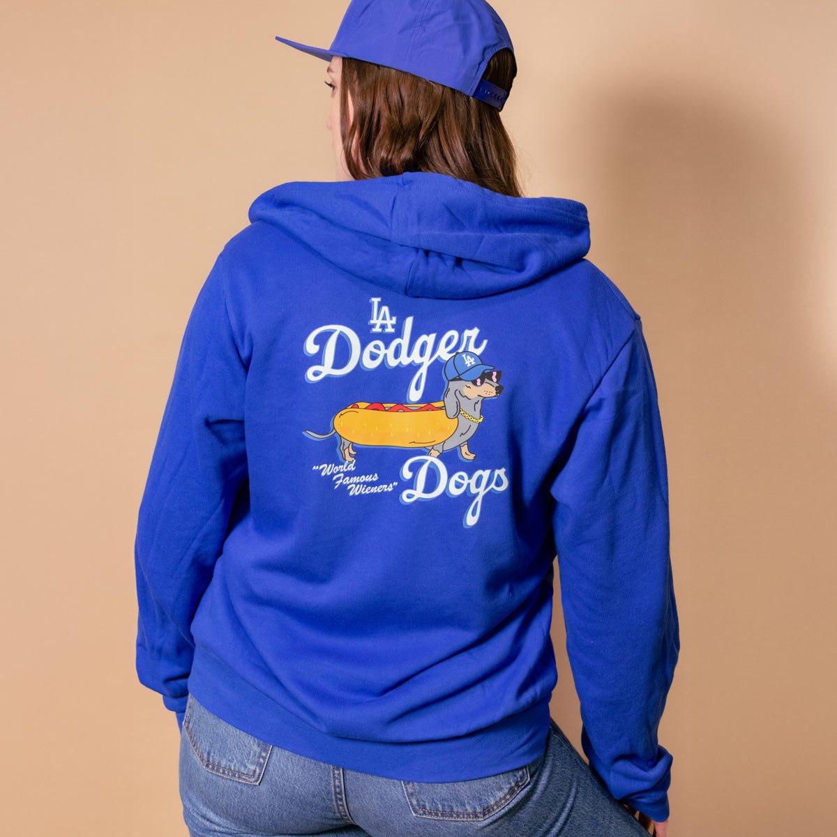 LA dodger dogs unisex zip-up hoodie