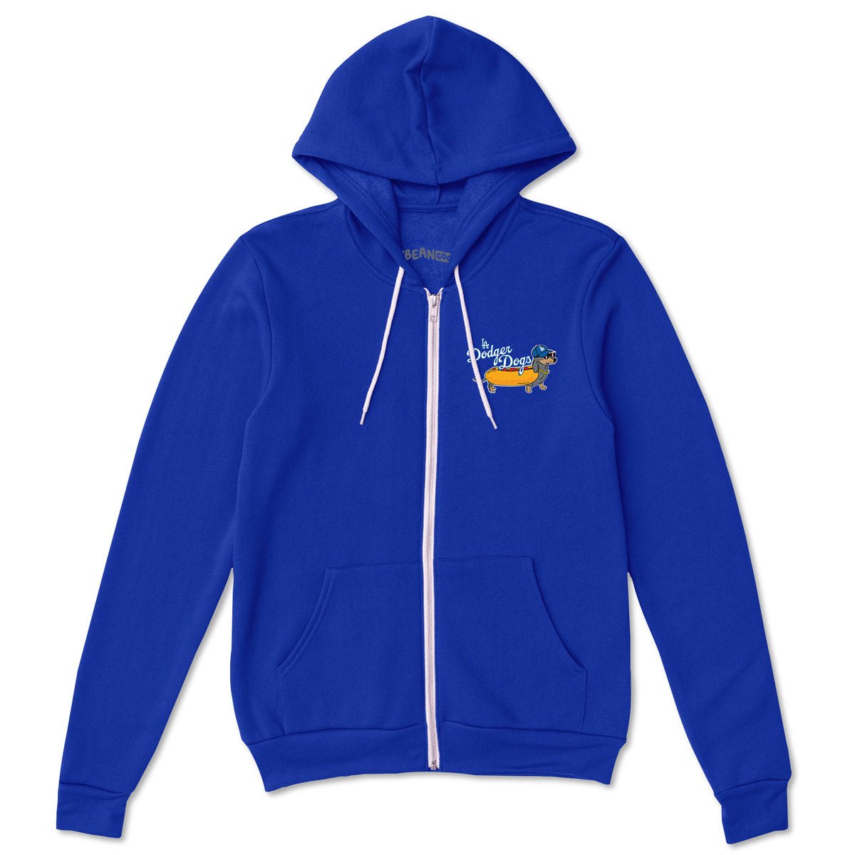LA dodger dogs unisex zip-up hoodie