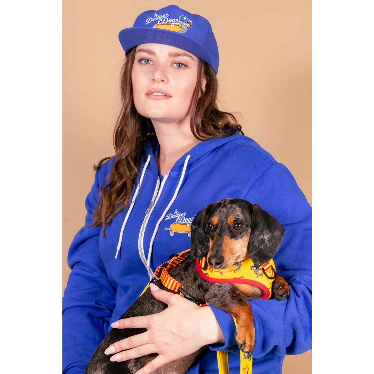 LA dodger dogs unisex zip-up hoodie