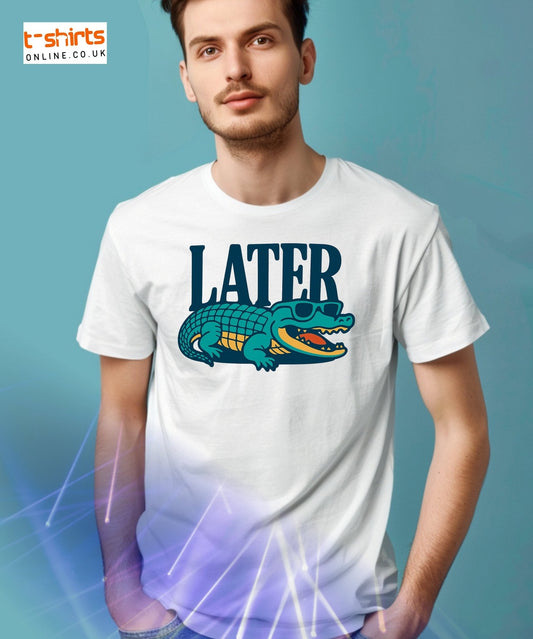 Cartoon Gator TÃ¢â‚¬â€˜Shirt Later Alligator Funny Goodbye Graphic Tee