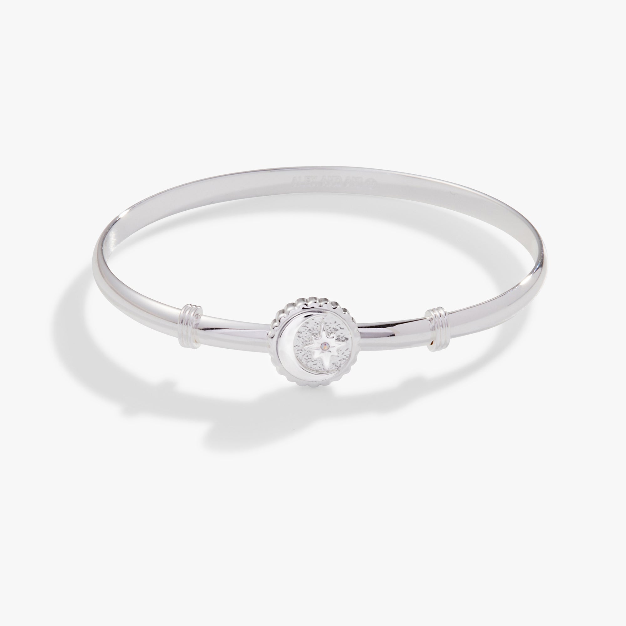 Moon + North Star Clip Bangle Bracelet