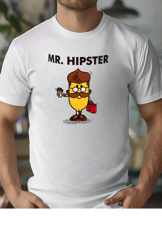 Mr Hipster T-Shirt | Graphic Mr Men Inspired Tee