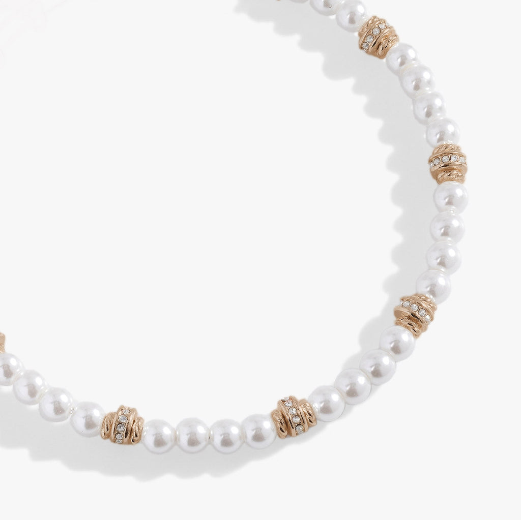 Pearl and Rondelle Beaded Bangle