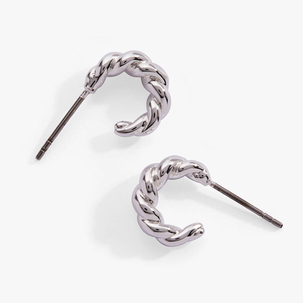 Puffy Rope Textured Huggie Hoop Earring