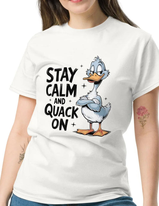 Quack On Gaming T-Shirt Ã¢â‚¬â€œ Funny Duck Gamer Graphic Cotton Tee
