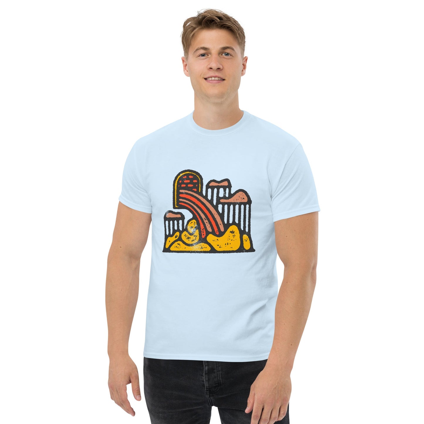 Rainbow Vomit Graphic Tee Ã¢â‚¬â€œ Streetwear-Inspired Abstract Design