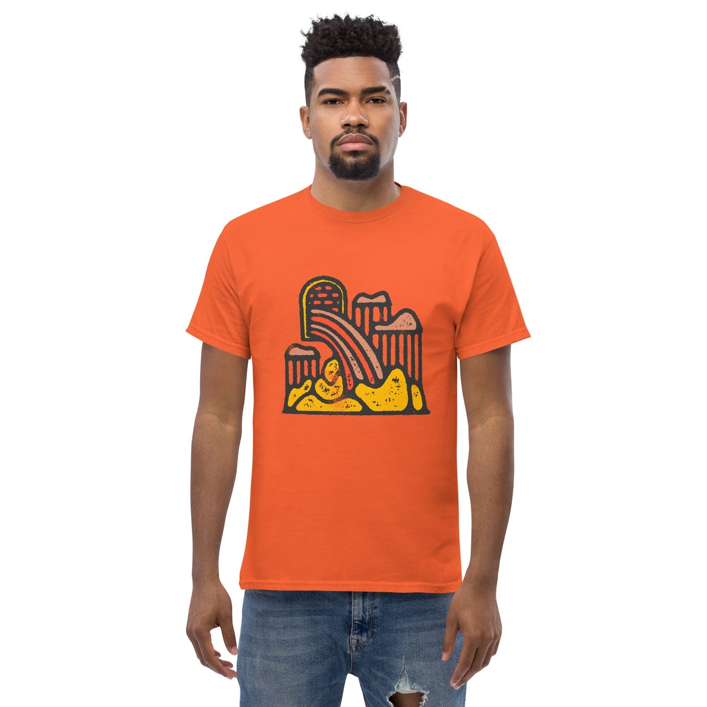 Rainbow Vomit Graphic Tee Ã¢â‚¬â€œ Streetwear-Inspired Abstract Design