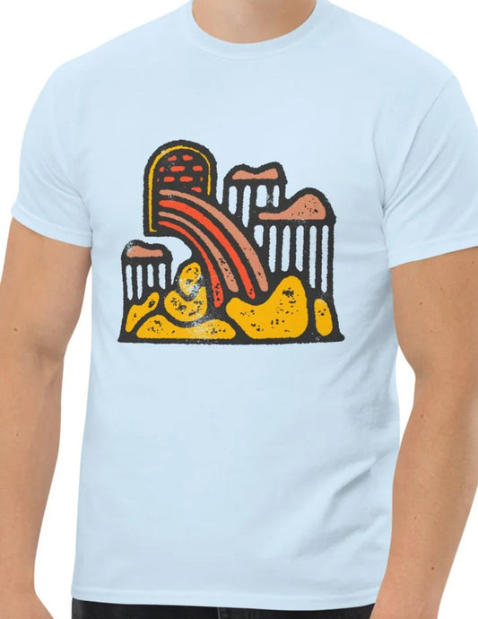 Rainbow Vomit Graphic Tee Ã¢â‚¬â€œ Streetwear-Inspired Abstract Design