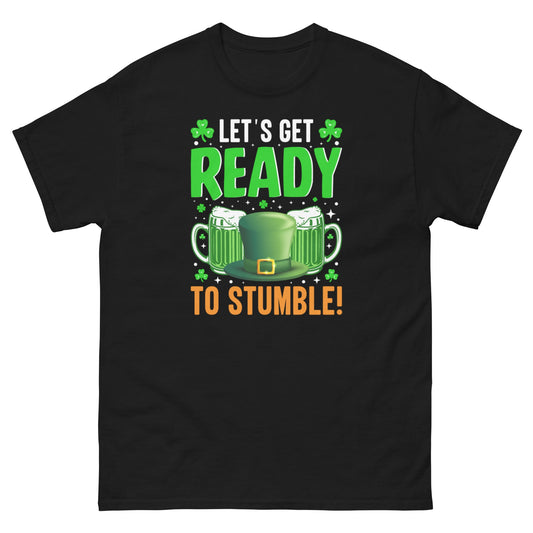 Funny St. PatrickÃ¢â‚¬â„¢s Day T-Shirt Ã¢â‚¬â€œ Ã¢â‚¬Å“Ready to StumbleÃ¢â‚¬Â Irish Graphic Tee