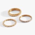 Ribbed Stacking Ring Set of 3