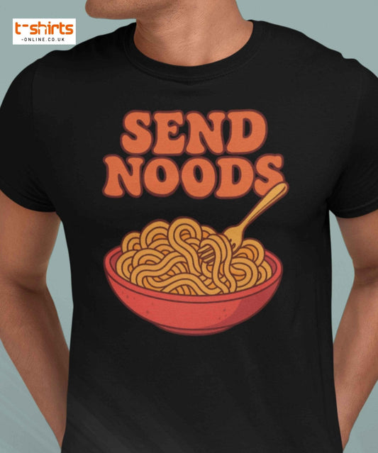 Send Noods T-Shirt Ã¢â‚¬â€œ Funny Comic Noodle Pun Tee