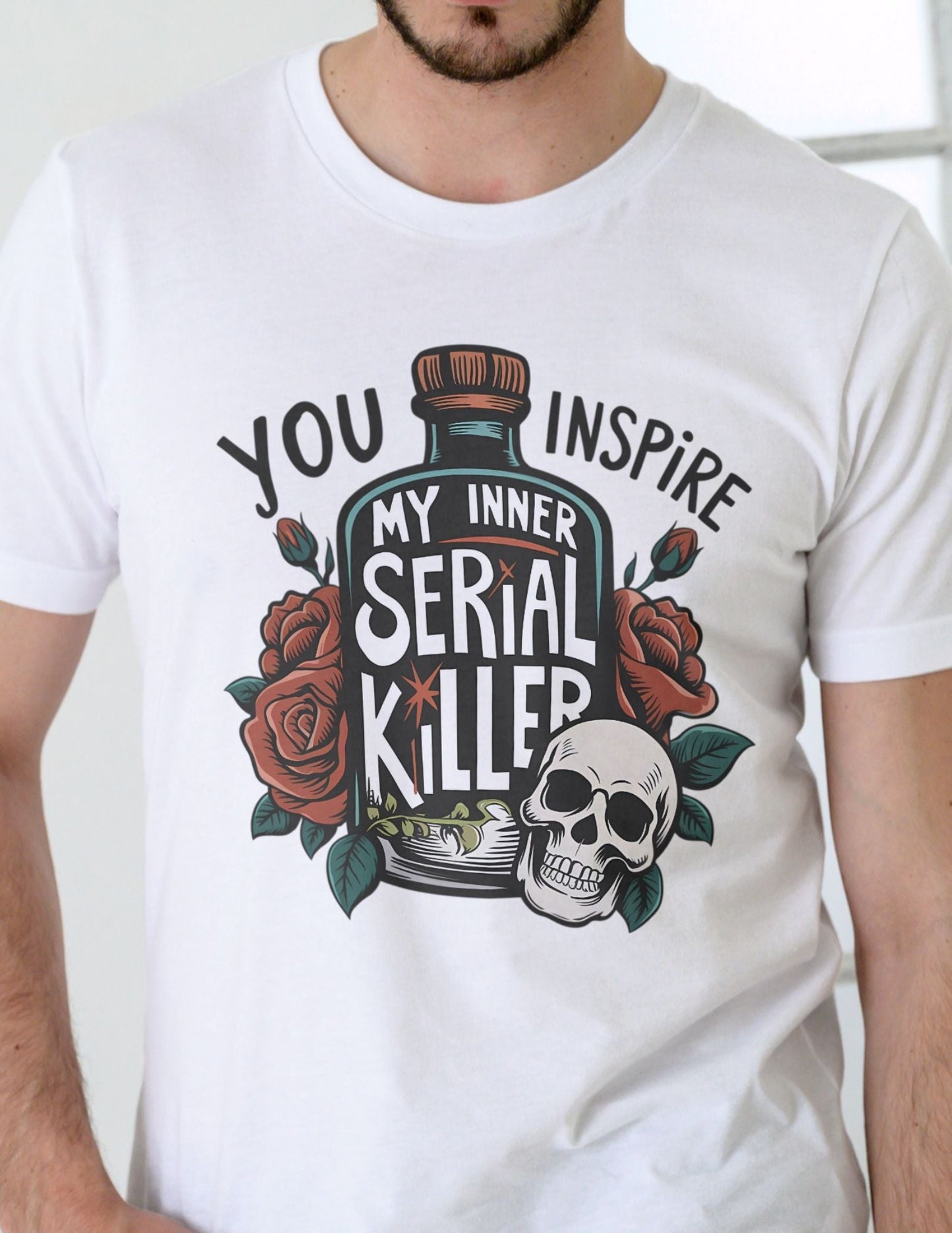 Serial Killer Horror T-Shirt Ã¢â‚¬â€œ Dark Crime Graphic Cotton Tee