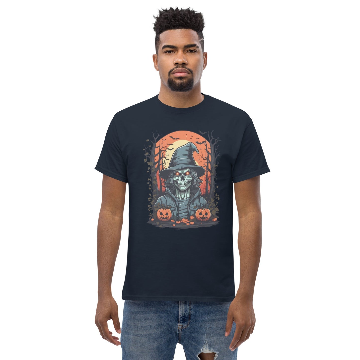 Skeleton Halloween T-Shirt Ã¢â‚¬â€œ Spooky Graphic Cotton Tee for October Fun