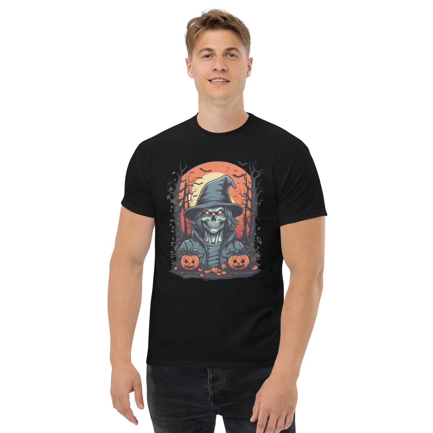 Skeleton Halloween T-Shirt Ã¢â‚¬â€œ Spooky Graphic Cotton Tee for October Fun
