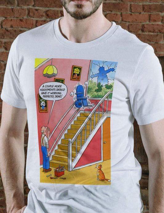 Stairlift Meme Graphic Tee Ã¢â‚¬â€œ Soft Cotton Casual Meme Shirt