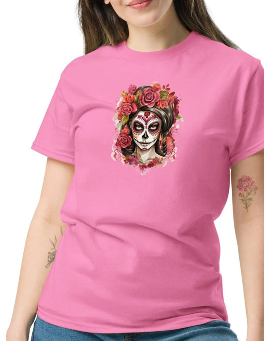 Day of the Dead Sugar Skull Cotton TÃ¢â‚¬â€˜Shirt Bold Mexican Culture Graphic Tee