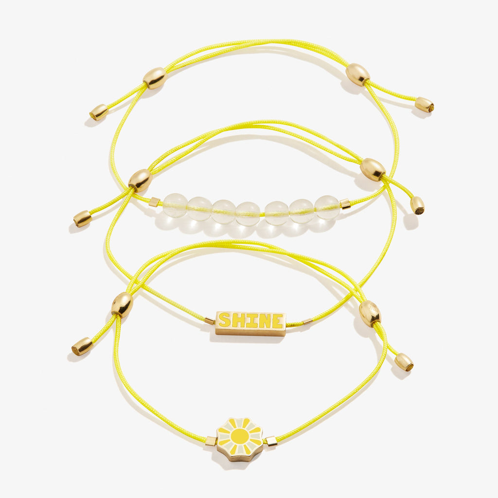 Sunshine Cord Bracelets, Set of 3