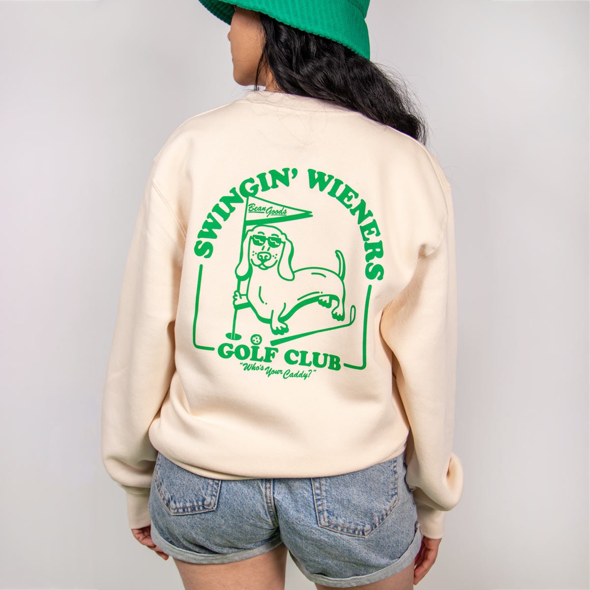 swingin' wieners golf club unisex crew sweatshirt