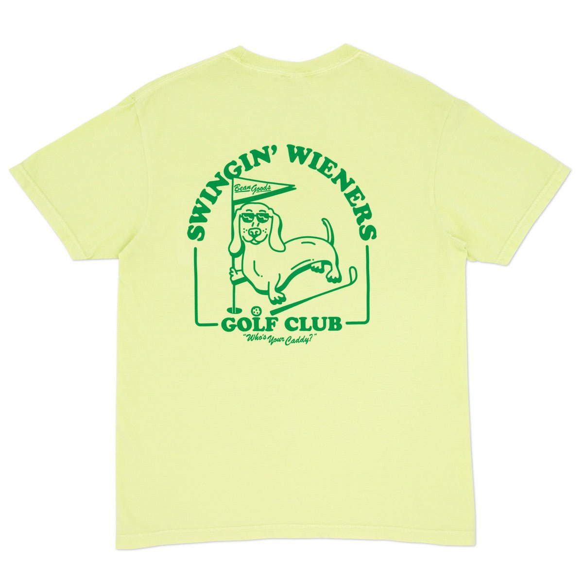 swinginÃ¢â‚¬â„¢ wieners golf club unisex pocket tee | birdie green