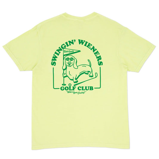 swinginÃ¢â‚¬â„¢ wieners golf club unisex pocket tee | birdie green