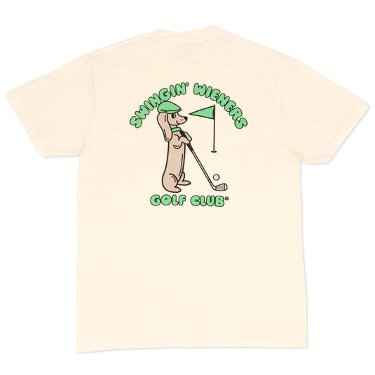 swinginÃ¢â‚¬â„¢ wieners golf club unisex tee | cream