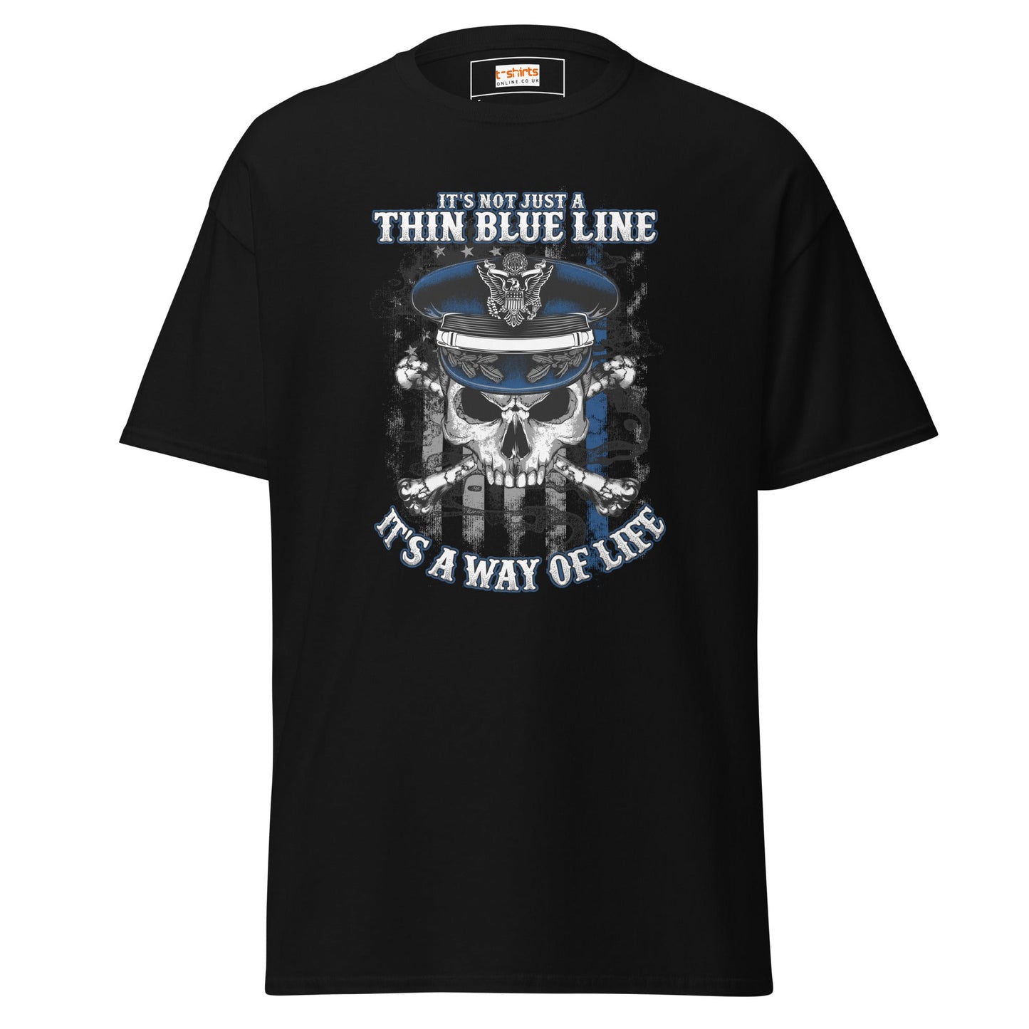 Thin Blue Line Graphic Tee Ã¢â‚¬â€œ Honor Officers & Show Solidarity