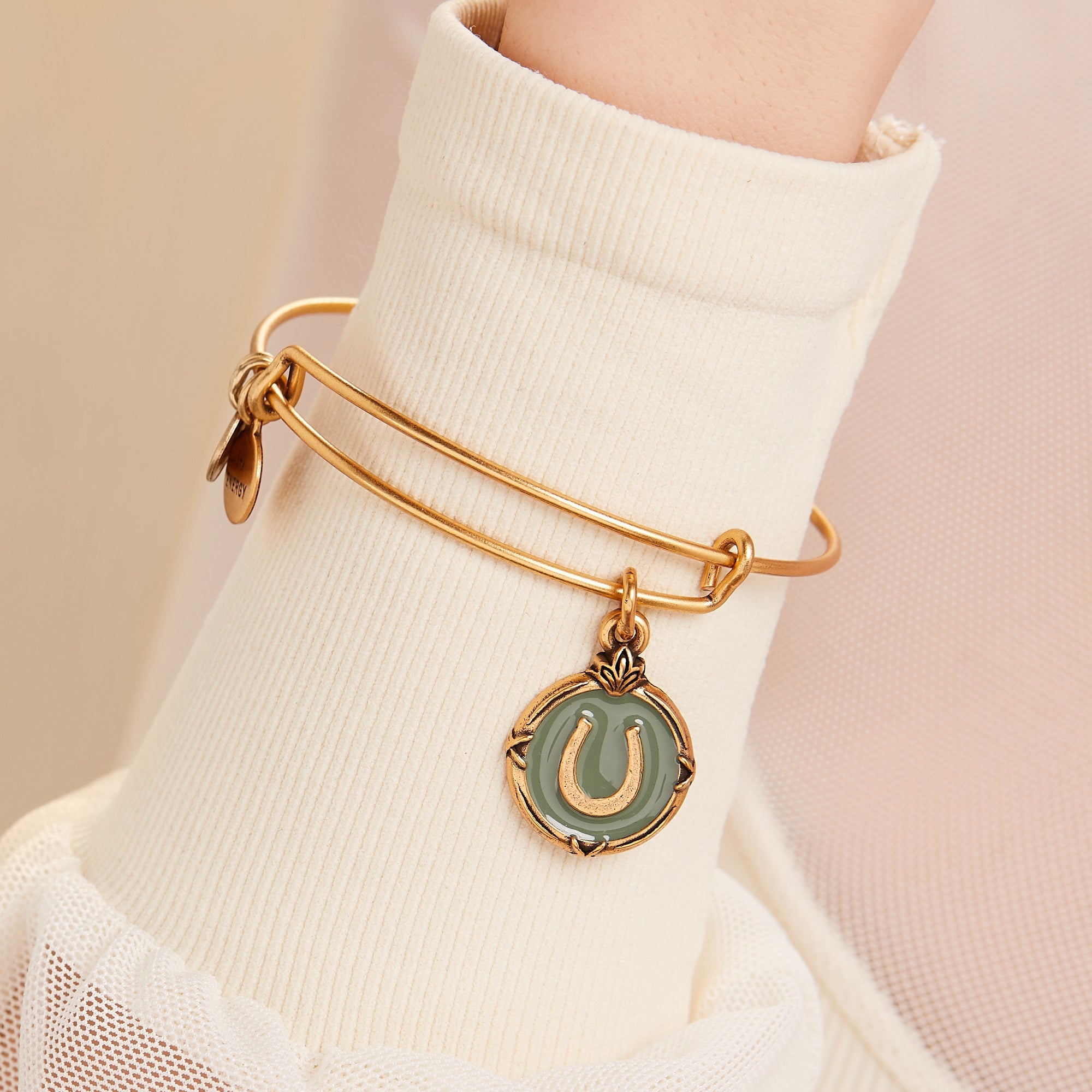 Token of Luck Horseshoe Charm Bangle