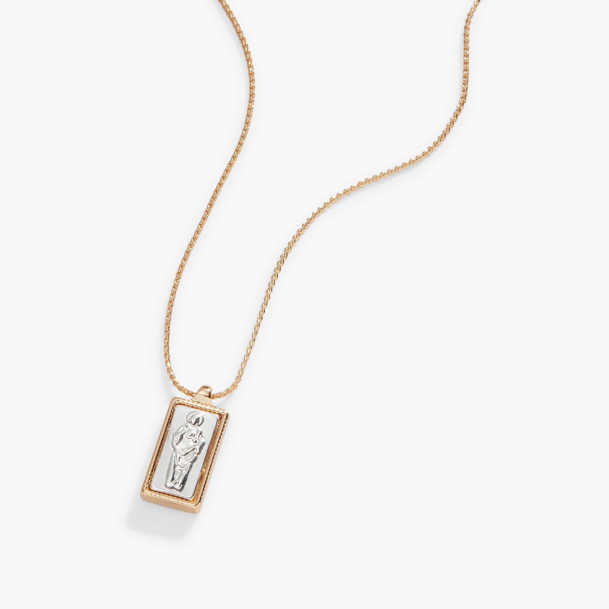 Two-Tone Jesus Necklace