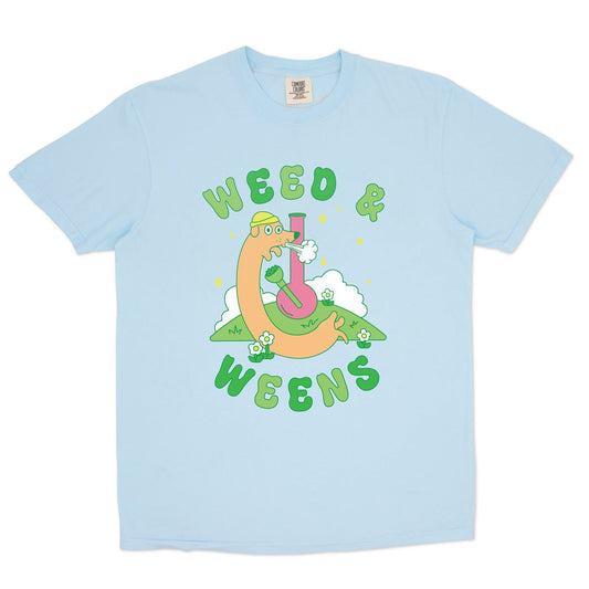 weed and weens unisex tee | cloud blue